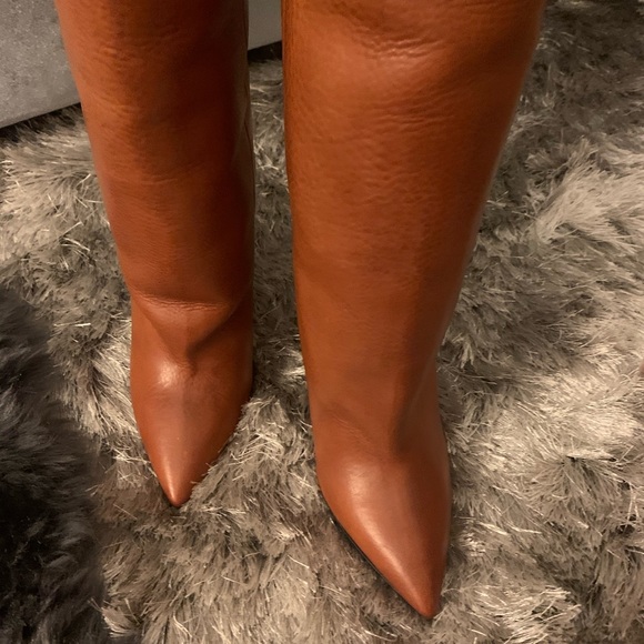 SOLD Saint Laurent Niki Leather Thigh High Boots - Picture 9 of 11